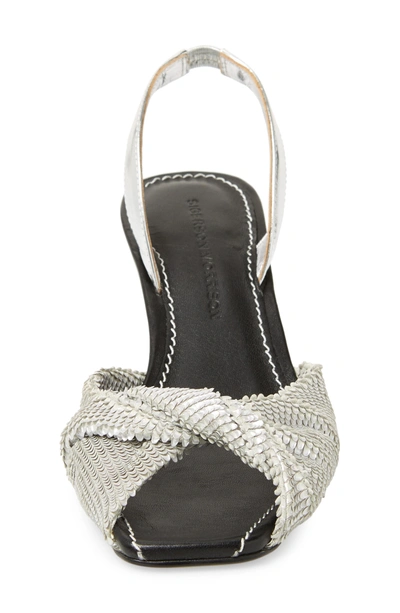 Shop Sigerson Morrison Slingback Sandal In Silver