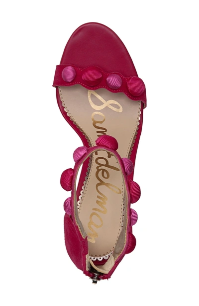 Shop Sam Edelman Sam Edelmen Addison Embellished Ankle Strap Sandal In Pink Magenta