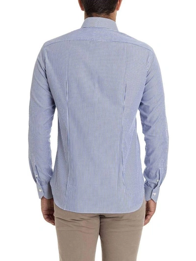 Shop G. Inglese G Inglese Cotton Shirt In Blue