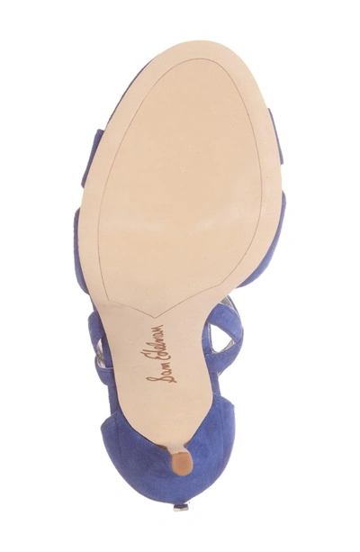 Shop Sam Edelman 'azela' Tassel Lace-up Sandal In Sailor Blue Suede