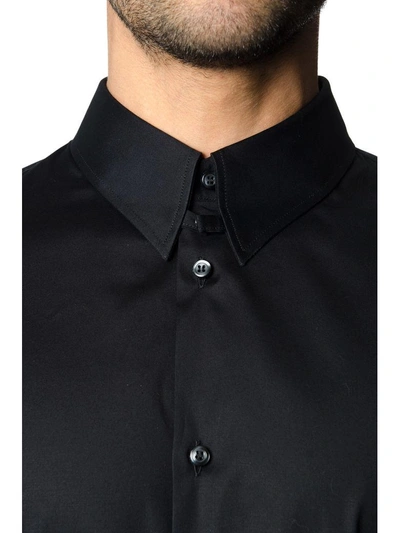 Shop Dsquared2 Black Classic Fitted Shirt In Cotton
