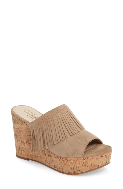 Shop Ariat Unbridled Leigh Fringe Mule In Sand Fabric