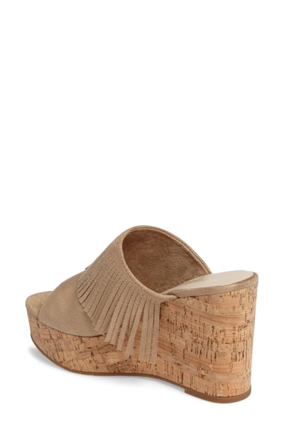 Shop Ariat Unbridled Leigh Fringe Mule In Sand Fabric