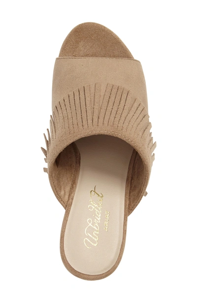 Shop Ariat Unbridled Leigh Fringe Mule In Sand Fabric