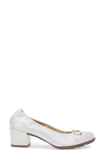 Shop Geox Annya Pump In Off White Suede