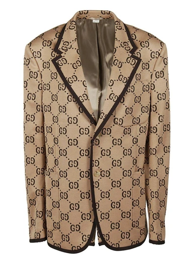 Shop Gucci Gg Logo Jersey Jacket