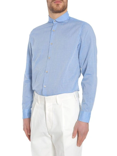 Shop The Gigi Cotton Poplin Shirt In Azzurro