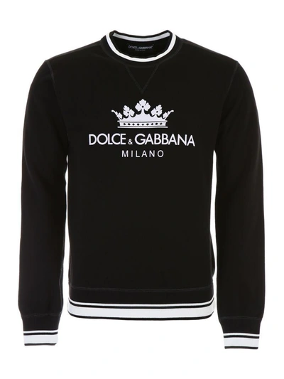 Shop Dolce & Gabbana Crown Sweatshirt In Neronero