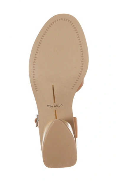 Shop Dolce Vita Roman Flared Heel Sandal In Caramel Leather