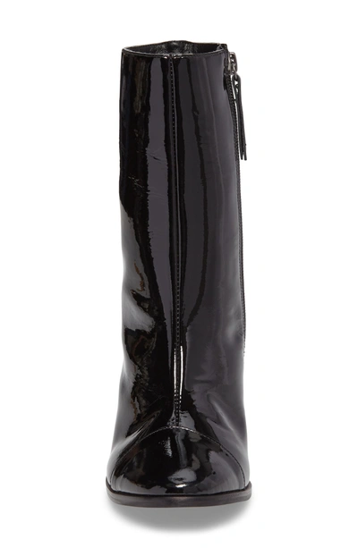 Shop Matisse Florian Cap Toe Bootie In Black Patent Leather