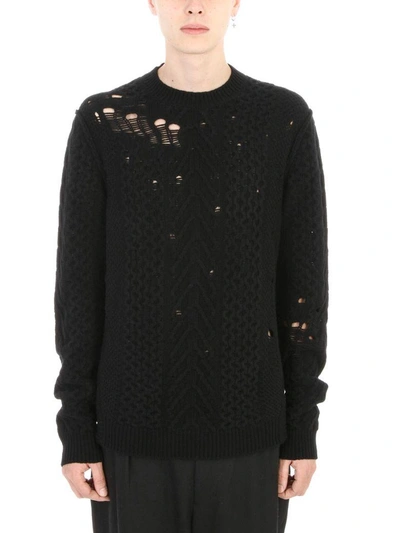 Shop Damir Doma Kir Black Wool Knit