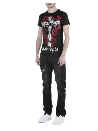 Shop Philipp Plein Cotton T-shirt In Black