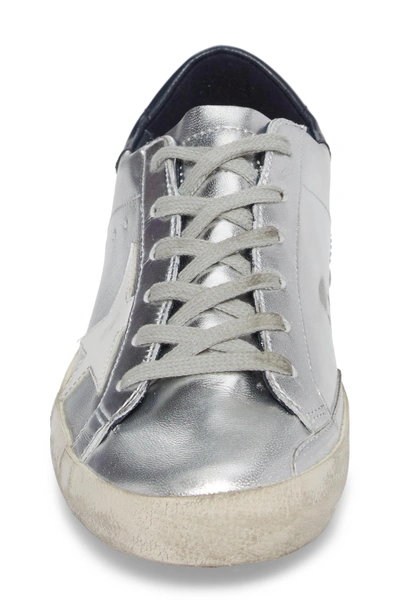 Shop Golden Goose Superstar Metallic Low Top Sneaker In Silver