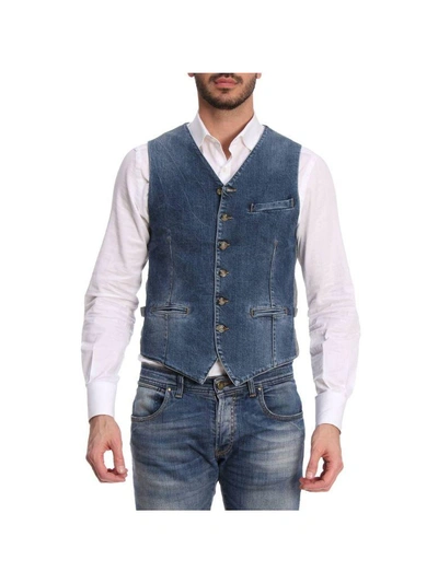 Eleventy Suit Vest Suit Vest Men In Denim | ModeSens