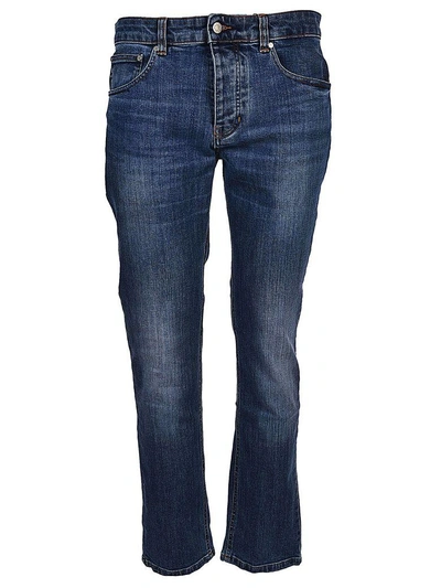 Shop Ami Alexandre Mattiussi Slim Fit Jeans In Used Blue