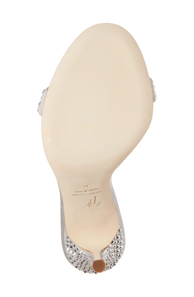 Shop Giuseppe Zanotti Musitco Crystal Embellished Slingback Sandal In Grey