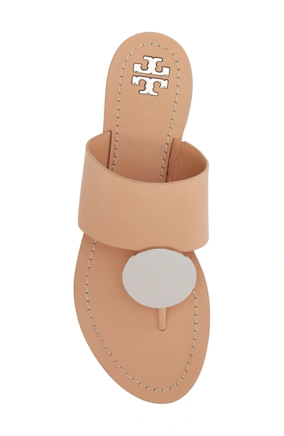 Shop Tory Burch Patos Sandal In Natural Vachetta/ Silver