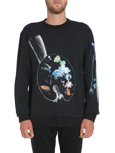Shop Lanvin Palette Printed Sweatshirt In Nero