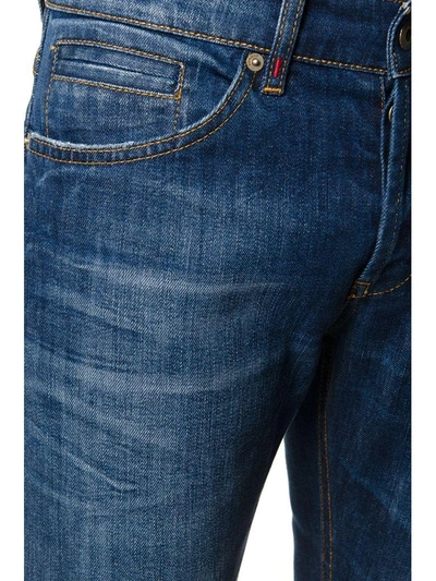 Shop Dondup George Denim Blu Cotton Jeans