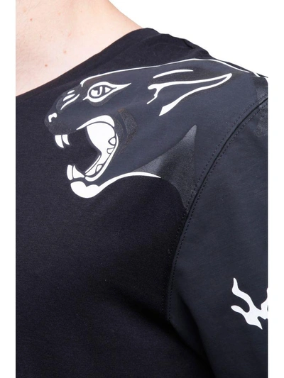 Shop Valentino Panther Print T-shirt In Nero|nero