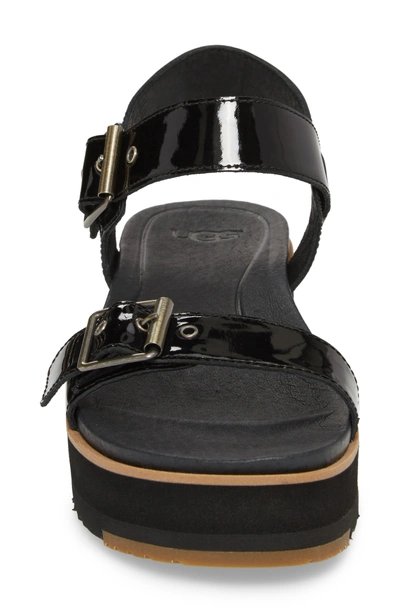 Ugg Women s Angie Leather Platform Sandals In Black ModeSens