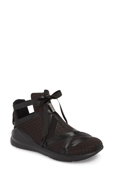 Puma Fierce Rope Satin En Pointe High Top Sneaker In Black | ModeSens