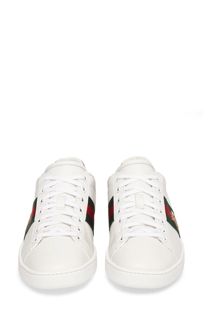 Shop Gucci New Ace Sneaker In White Leather
