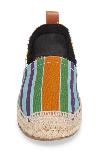 Shop Loewe Stripe Espadrille In Multicolor