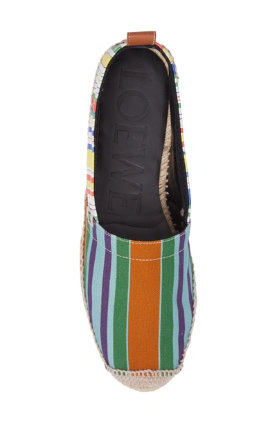 Shop Loewe Stripe Espadrille In Multicolor