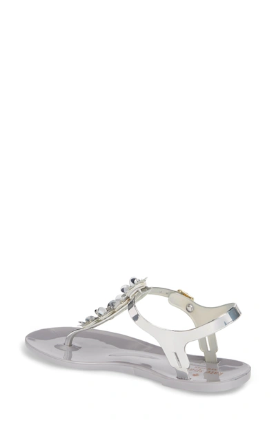 Shop Kate Spade Farrah Thong Sandal In Silver