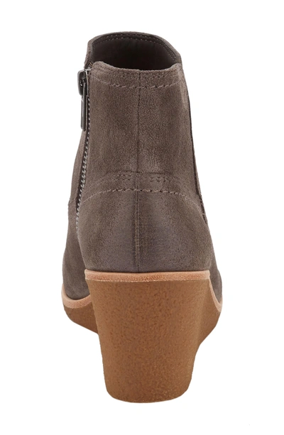 Shop G.h. Bass & Co. Rosanne Wedge Bootie In Charcoal Suede