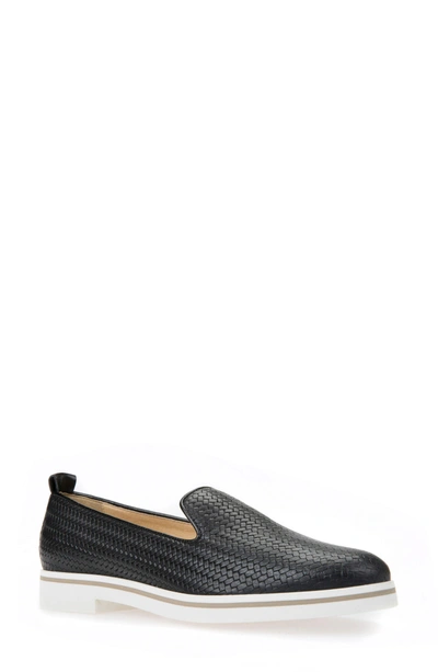 Geox Janalee Woven Loafer In Black Leather | ModeSens