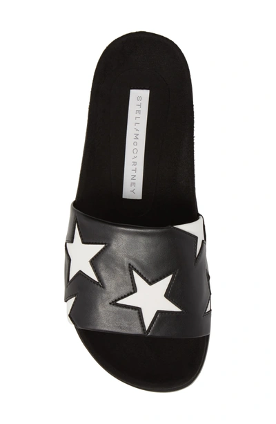 Shop Stella Mccartney Star Slide Sandal In Black