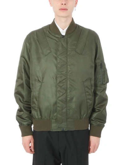 Shop Kenzo Nylon Green Bomber Jacket