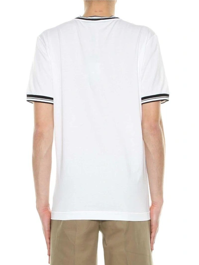 Shop Dolce & Gabbana Prionted T-shirt In Bianco Ottico