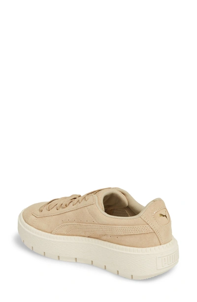 Shop Puma Platform Trace Sneaker In Safari-marshamallow