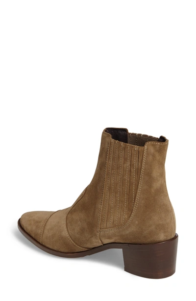 Shop Charles David Holland Cap Toe Chelsea Boot In Tobacco Suede