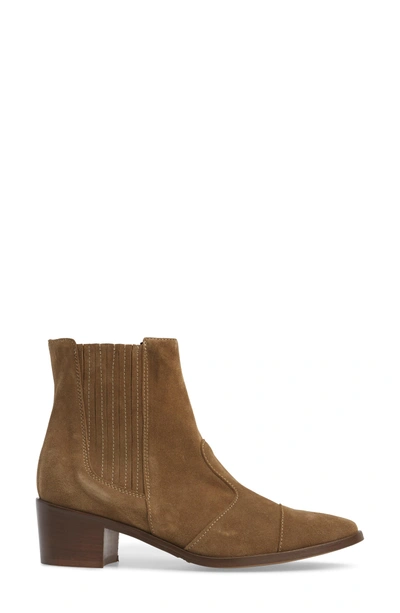 Shop Charles David Holland Cap Toe Chelsea Boot In Tobacco Suede