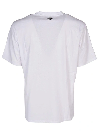 Shop Msgm Printed T-shirt In Bianco