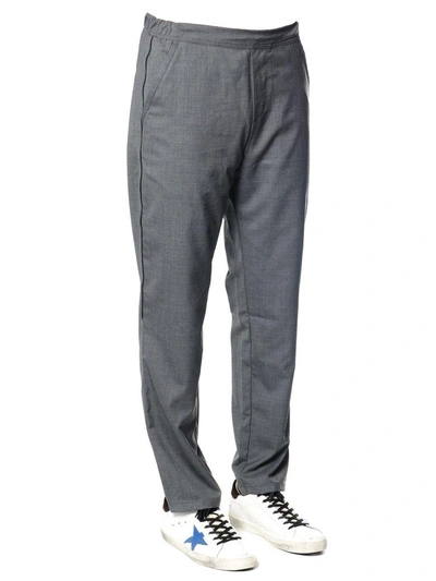 Shop Oamc Wool Trousers In Dark Heather Grey