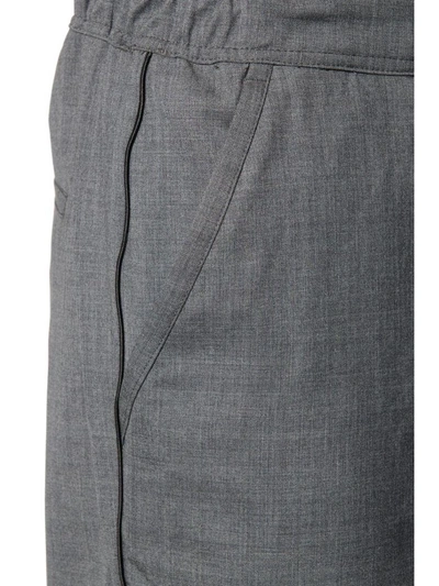 Shop Oamc Wool Trousers In Dark Heather Grey