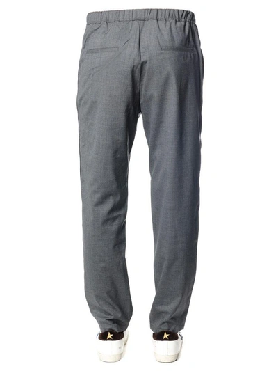 Shop Oamc Wool Trousers In Dark Heather Grey