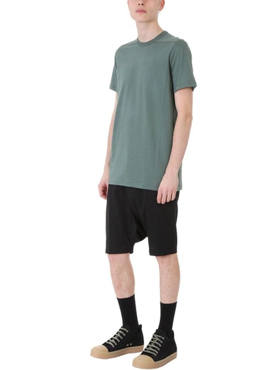 Shop Rick Owens Level T Green Cotton T-shirt