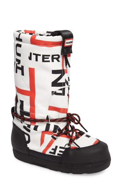 Shop Hunter Original Exploded Logo Snow Boot In Black