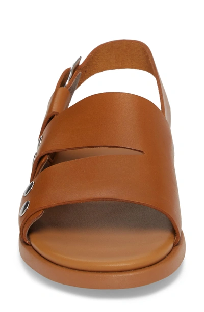 Shop Camper Edy Slingback Sandal In Rust/ Copper Leather