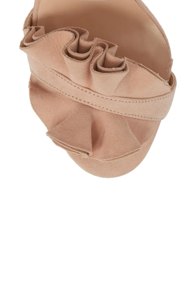 Shop Tony Bianco Kalipso Ruffled Wraparound Sandal In Blush Suede