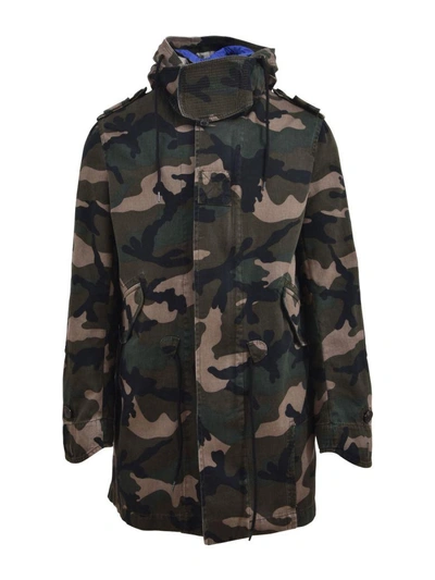 Shop Valentino Camouflage Parka In Army