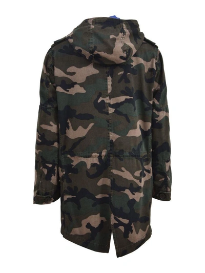 Shop Valentino Camouflage Parka In Army