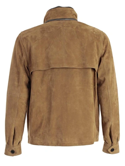 Shop Saint Laurent Jacket In Tabac