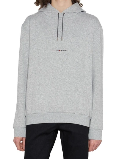 Shop Saint Laurent Hoodie In Grey